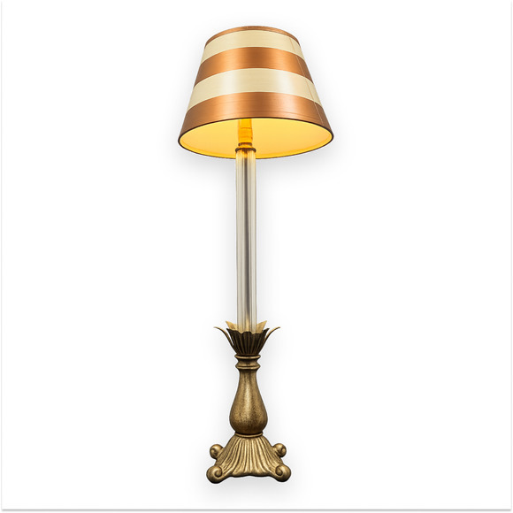 Wildwood Lamps Other - Vintage Wildwood Table Lamp Fluted Glass Column Brass Mid Century Modern MCM 22"